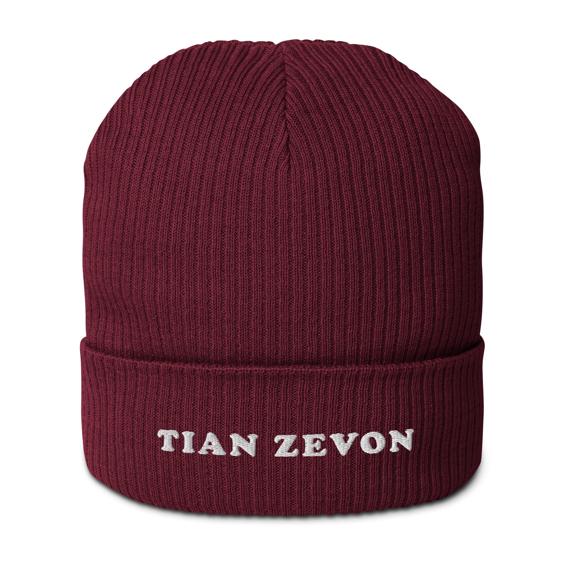 Organic Ribbed beanie hat