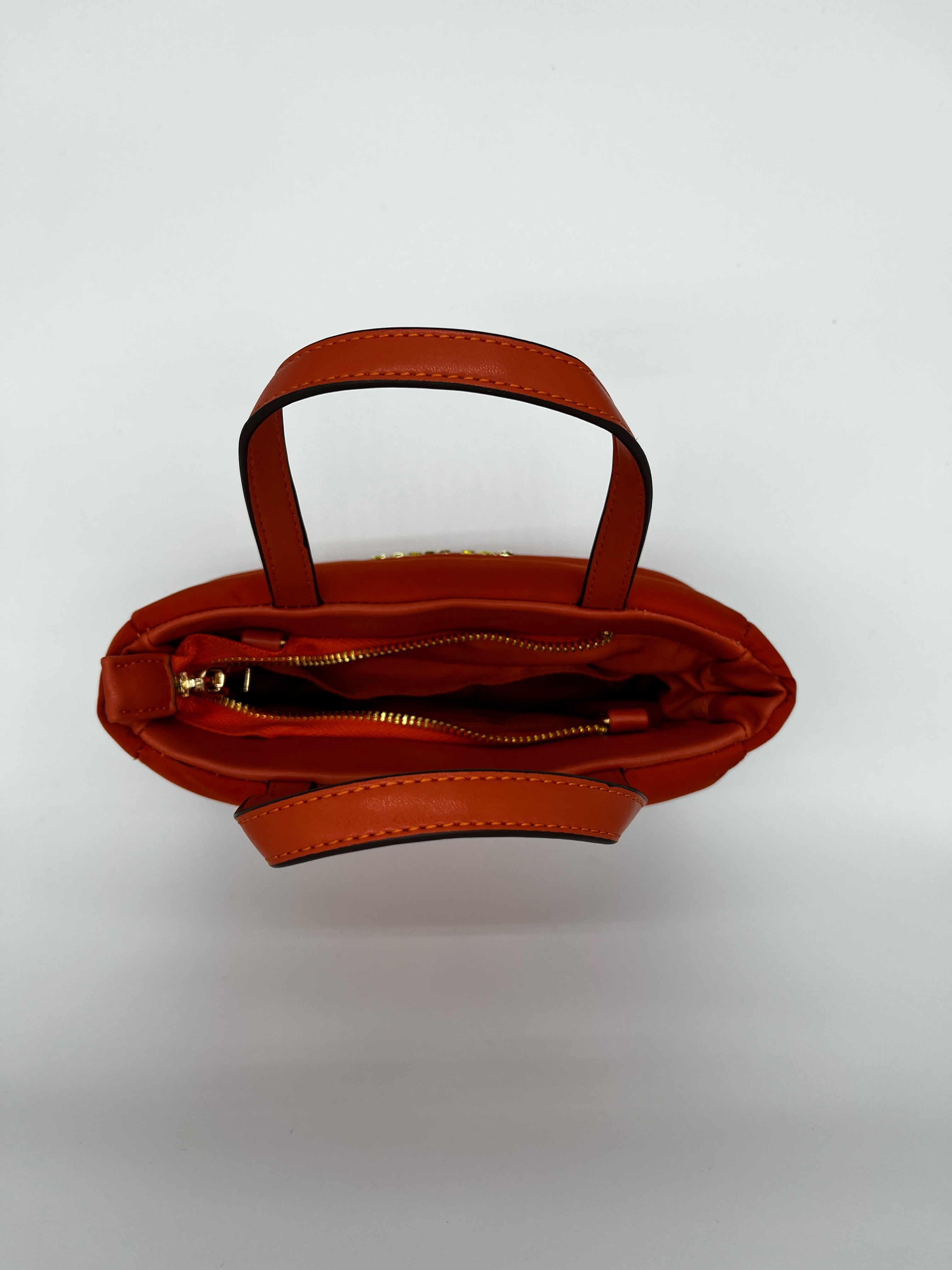 Rhyan mini puffer bag crossbody- Dawn Orange