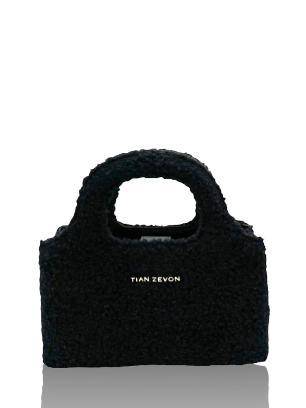Peyton Mini Shearling tote bag - Onyx Black