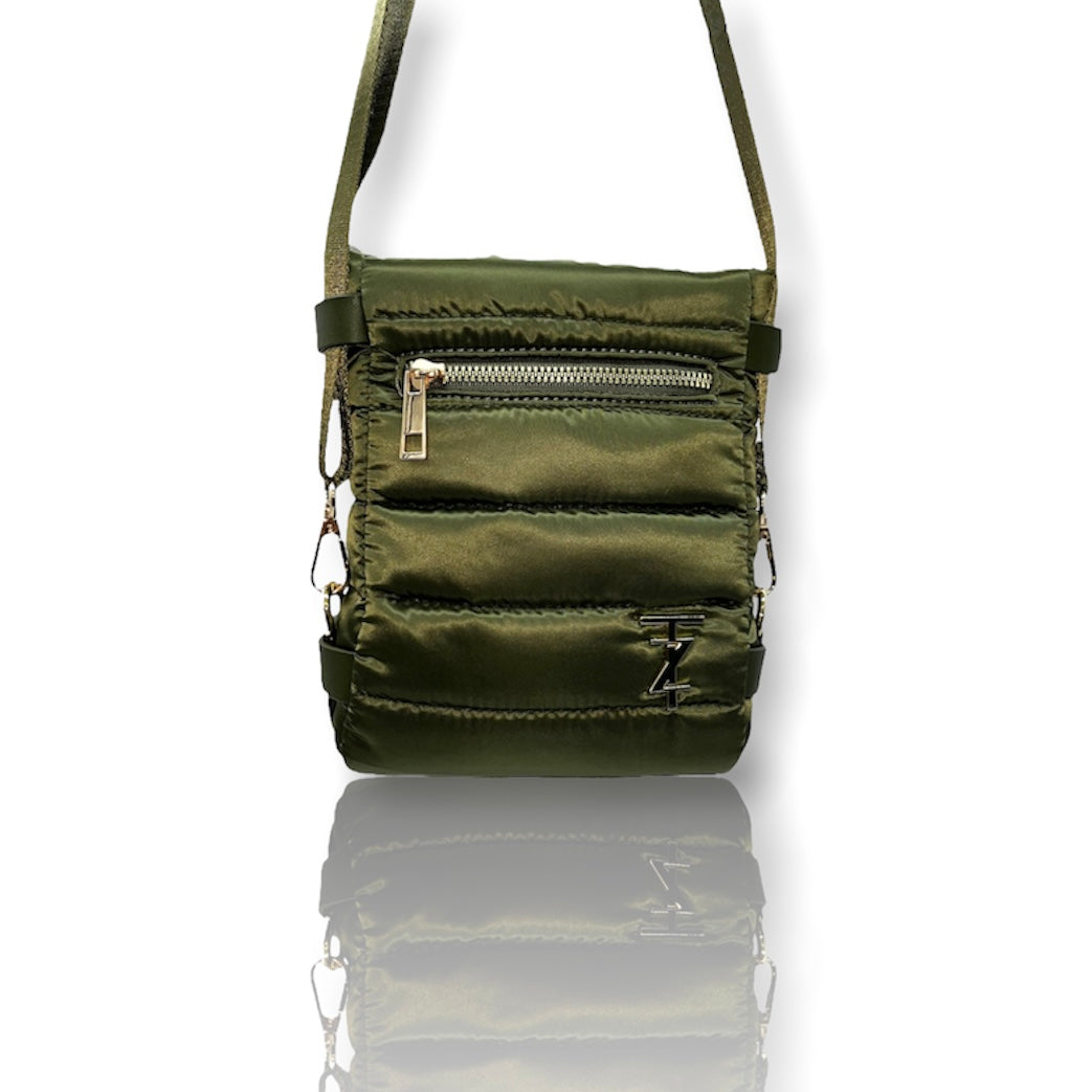 Leo crossbody messenger bag - Sage Green