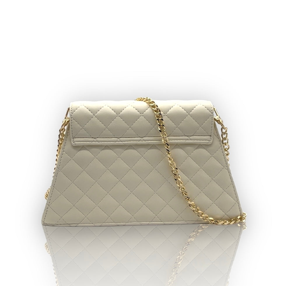 AJANI Leather Quilt crossbody bag - Ivory