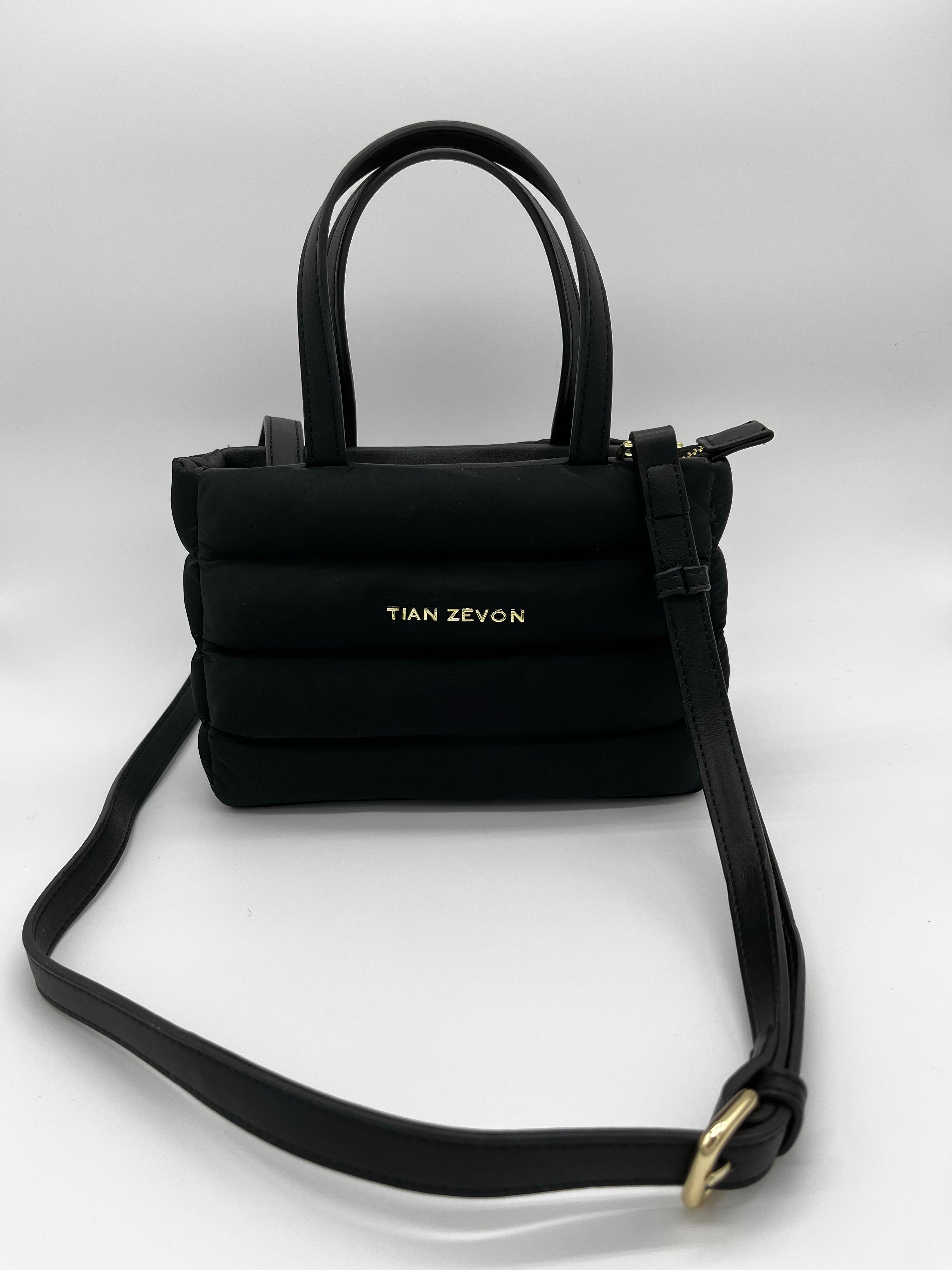 Rhyan mini puffer bag crossbody- Onyx Black