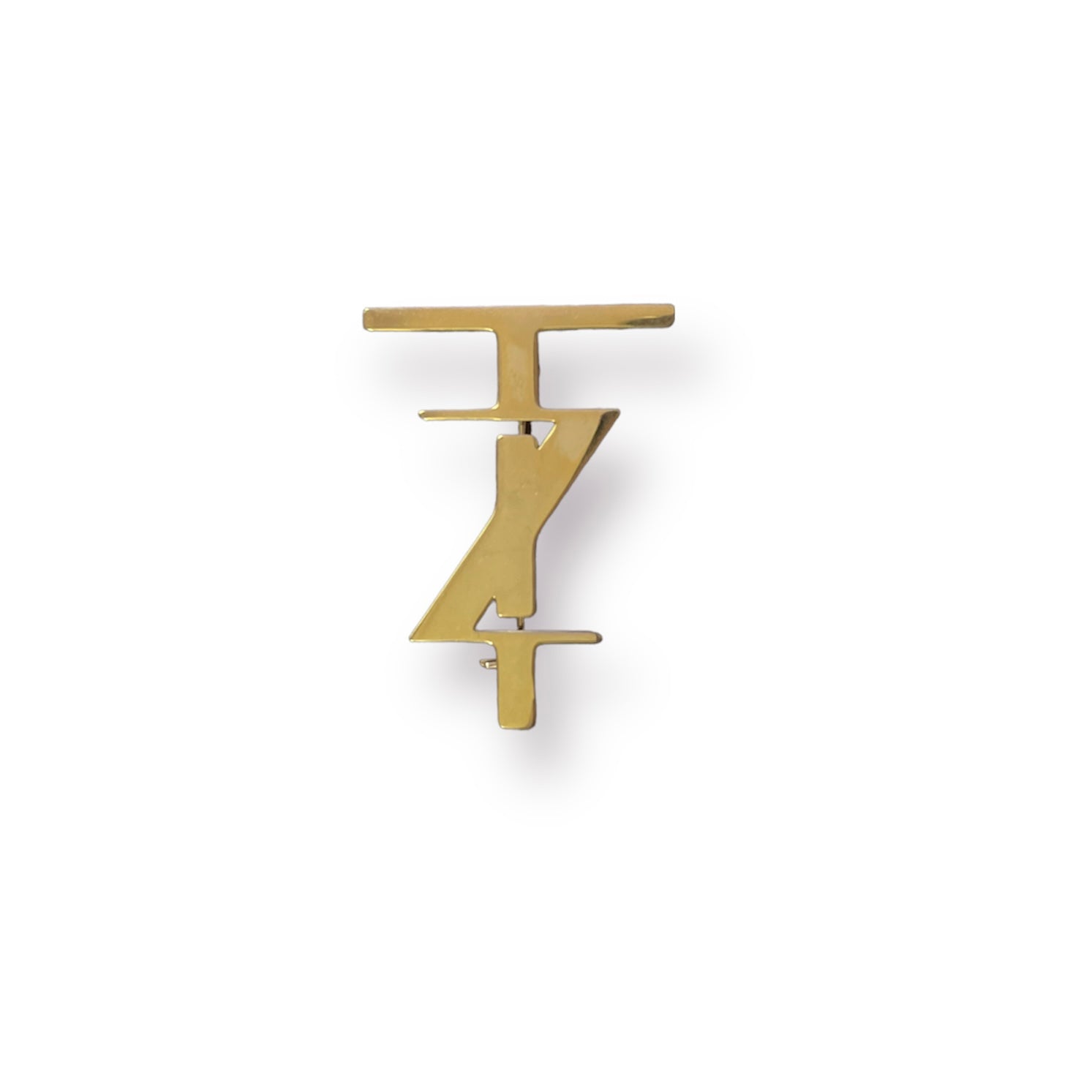 TZ Monogram Brooch - GOLD