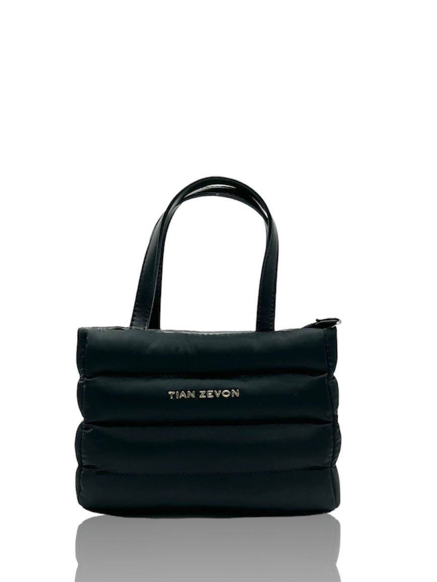 Rhyan mini puffer bag crossbody- Onyx Black