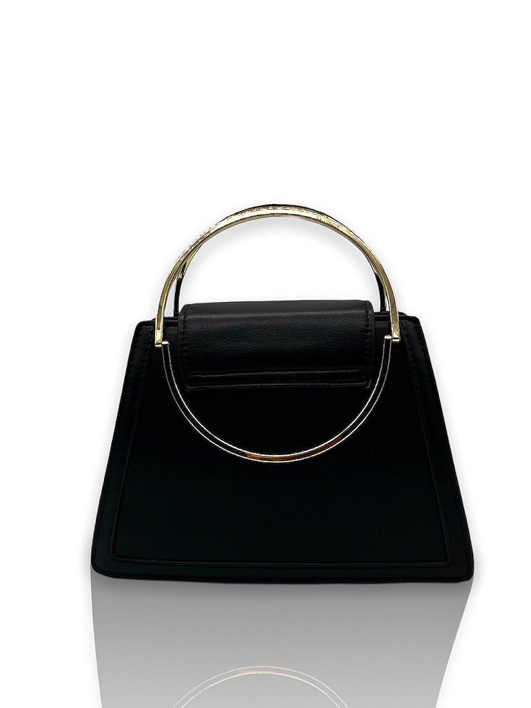 GISSELLE leather top handle bag - onyx black