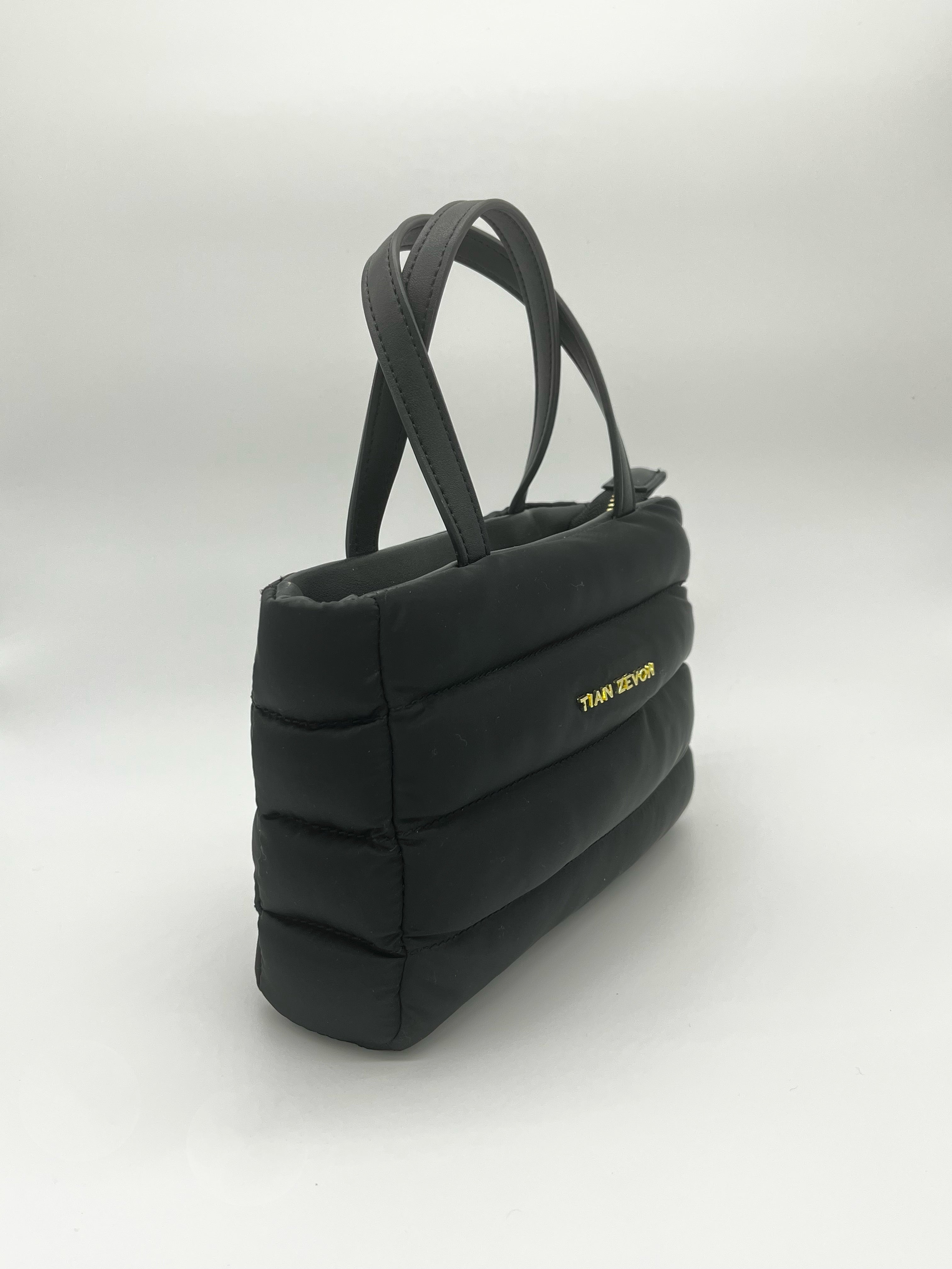 Rhyan mini puffer bag crossbody- Onyx Black