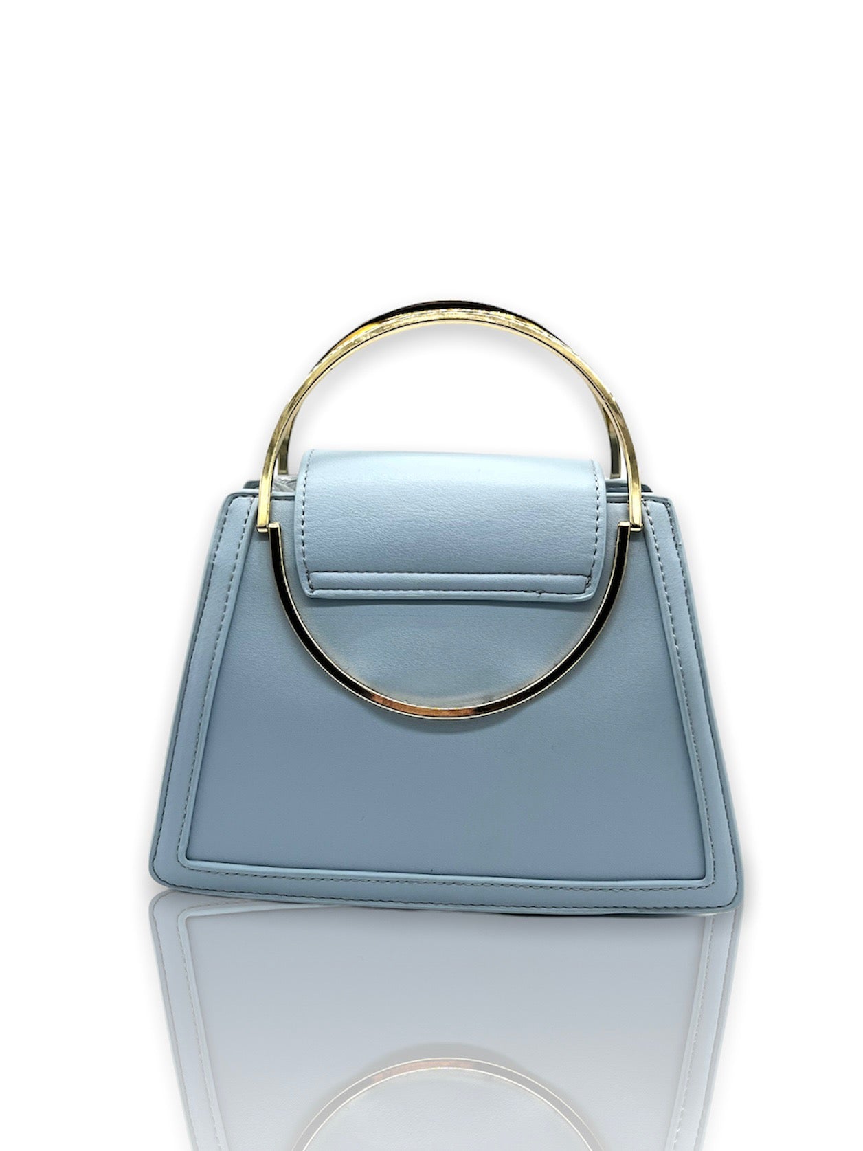 GISSELLE leather top handle bag - artic blue