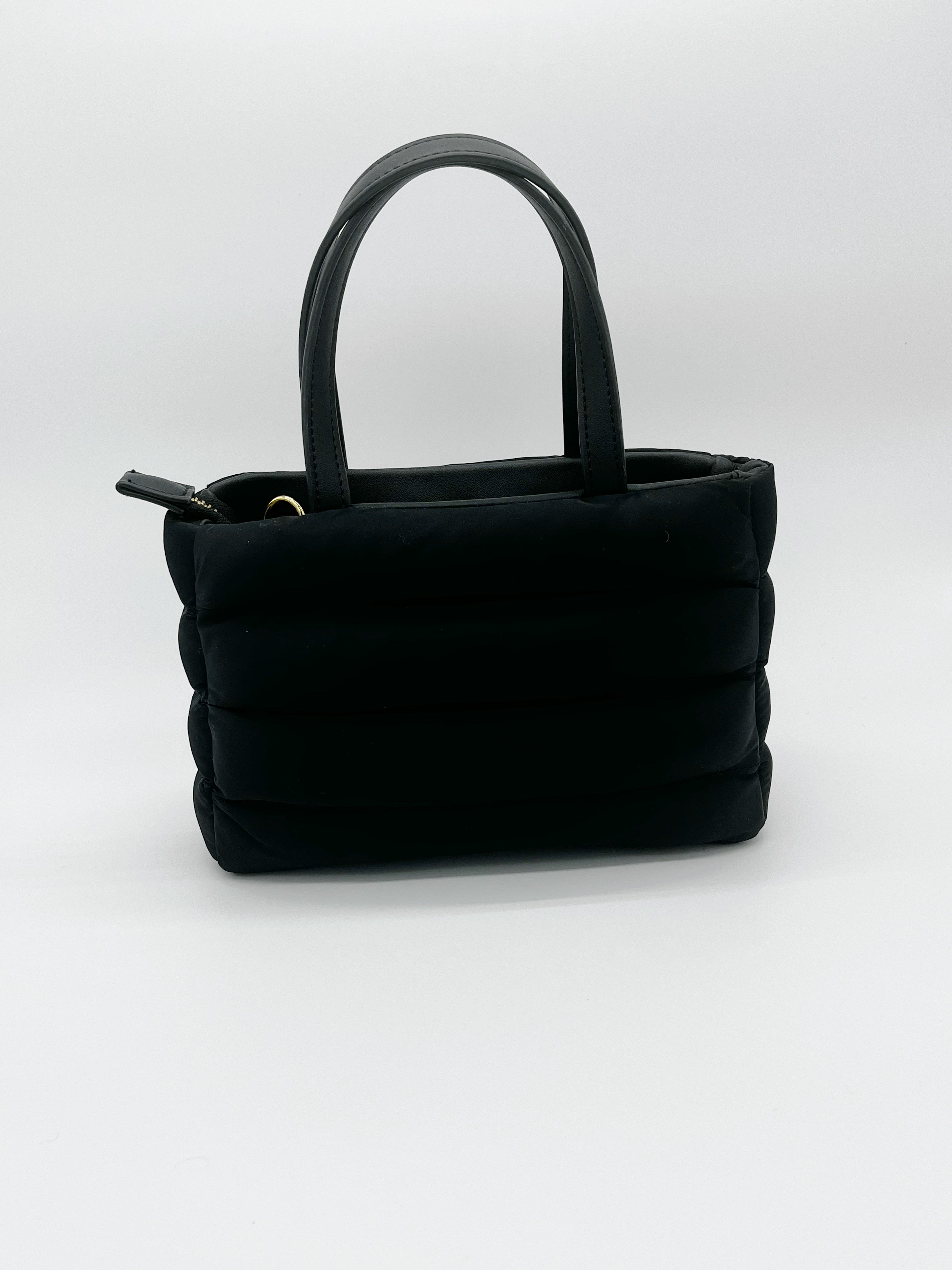 Rhyan mini puffer bag crossbody- Onyx Black