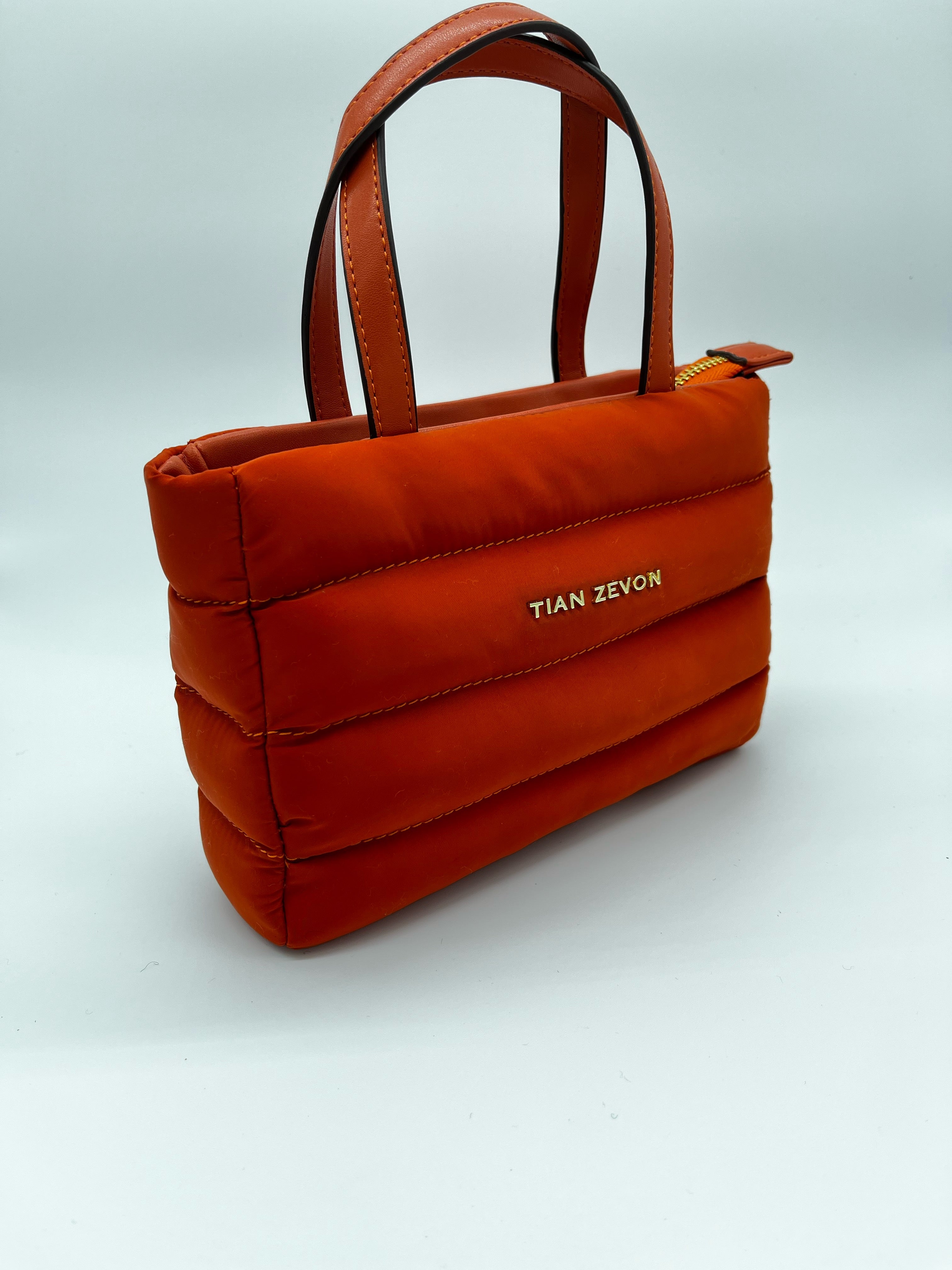 Rhyan mini puffer bag crossbody- Dawn Orange