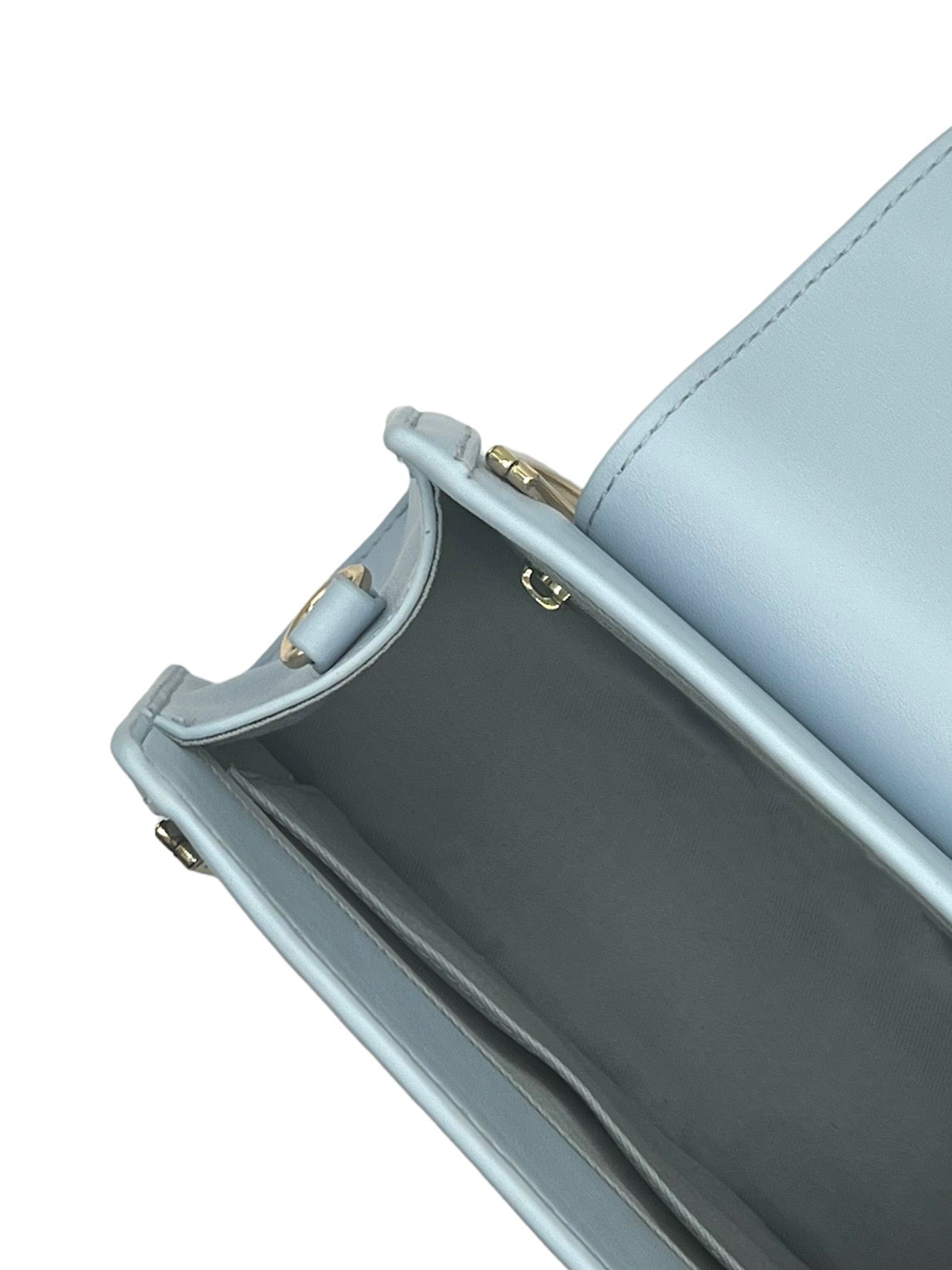 GISSELLE leather top handle bag - artic blue