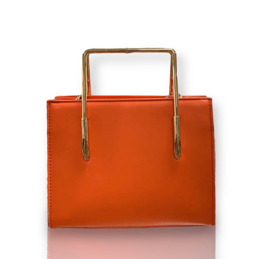 Nala Mini Leather tote bag - Dawn Orange