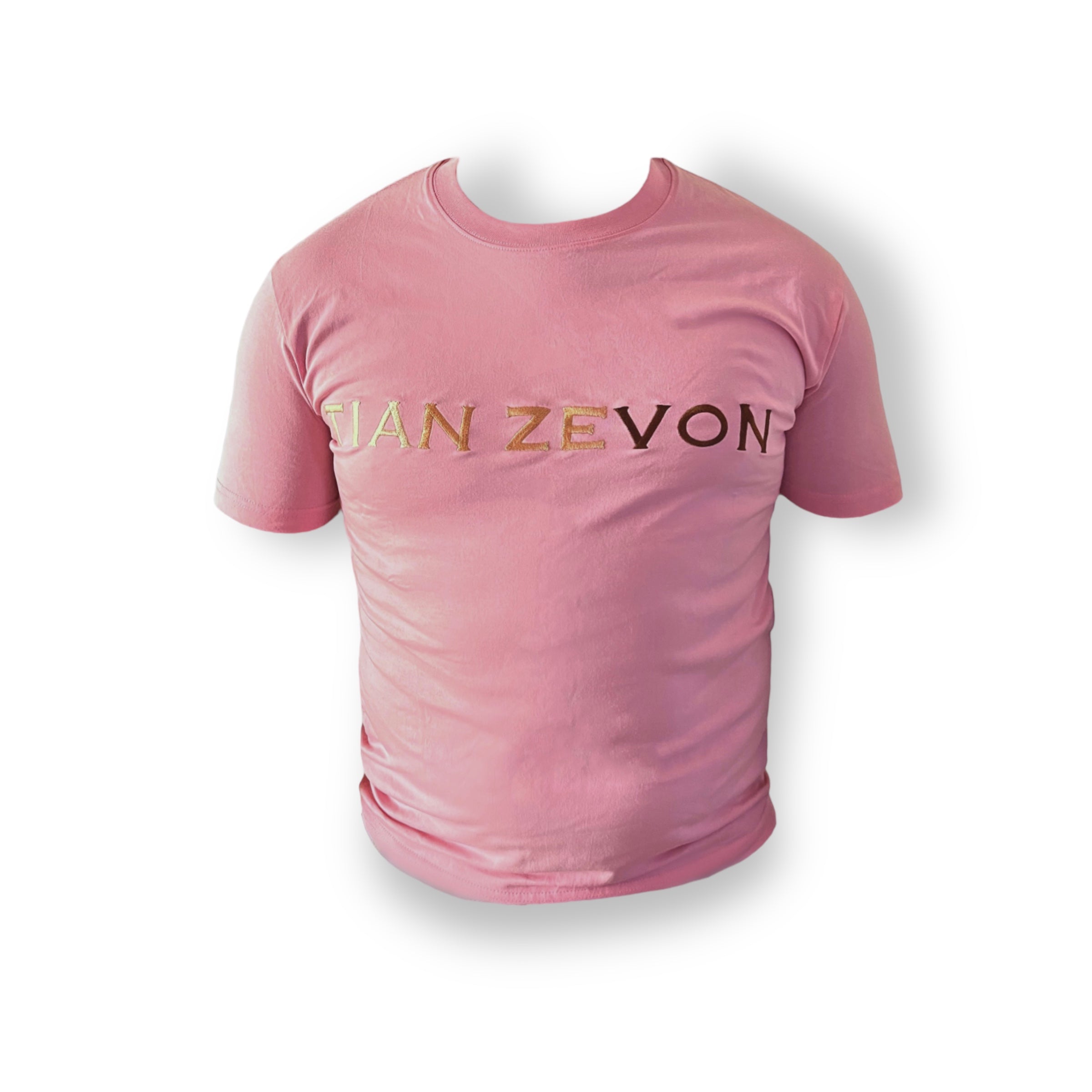 Embroidered Tian Zevon Shirt- Pink