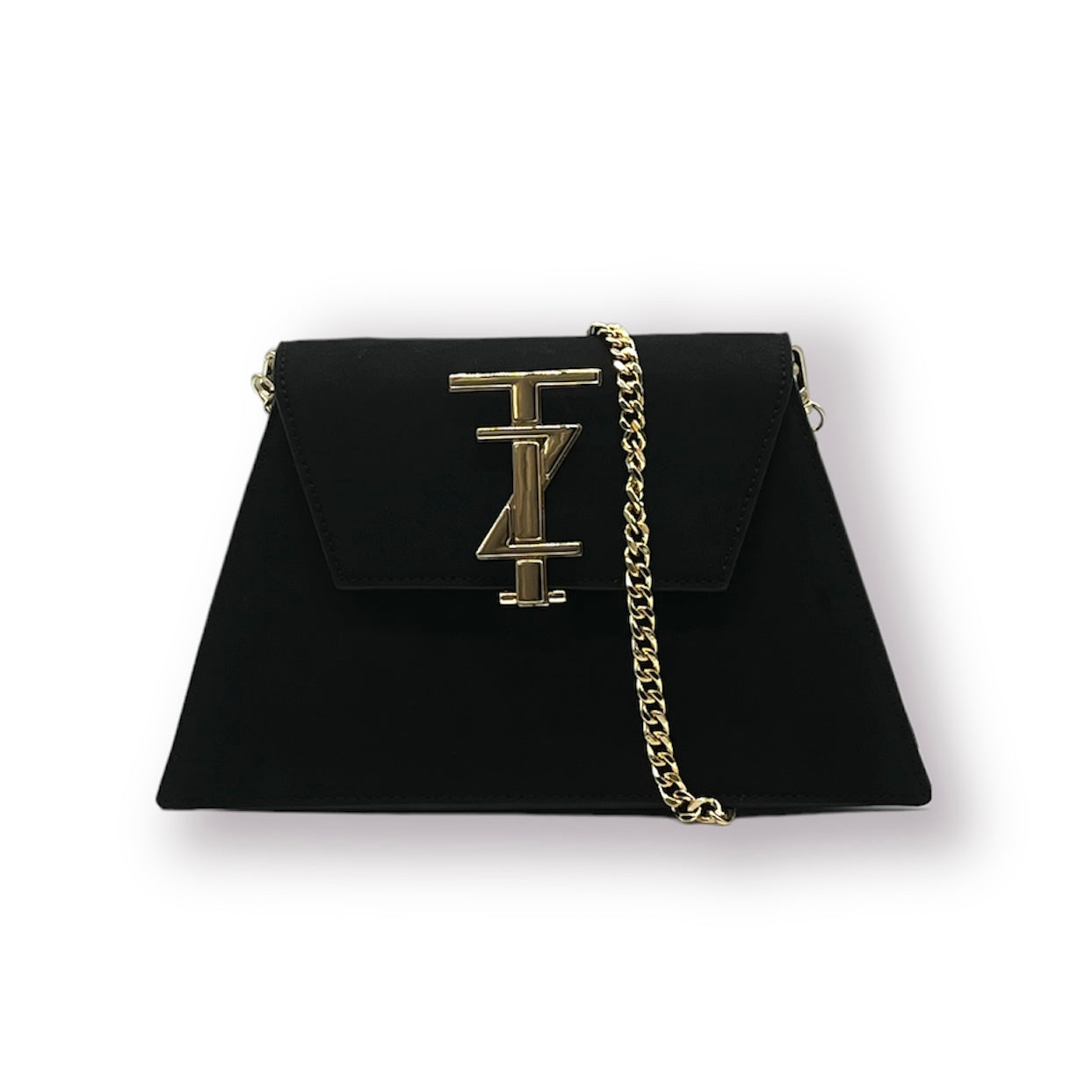 AJANI Suede crossbody clutch bag - onyx