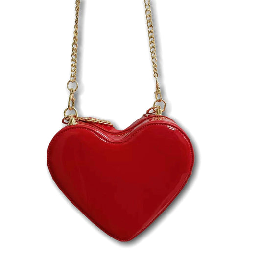 SOV Vol II leather heart bag -  Ruby Red