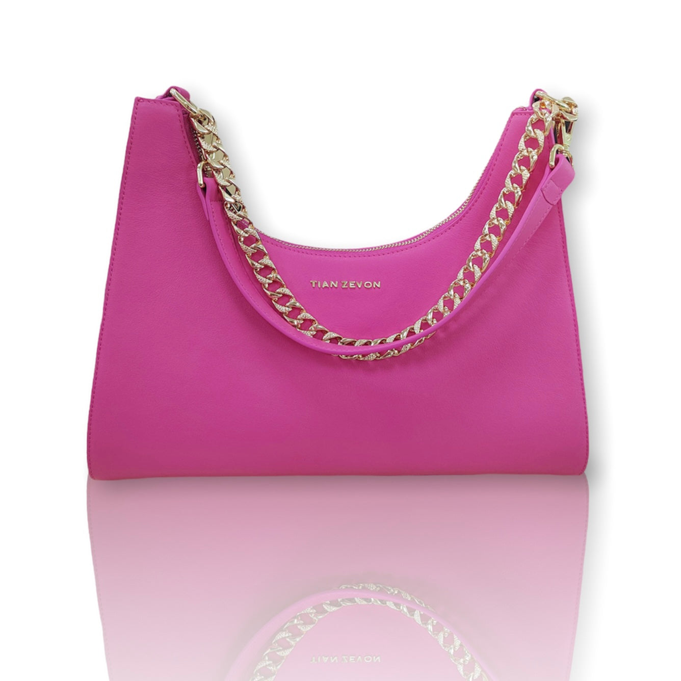 Imani genuine leather shoulder bag- Rose