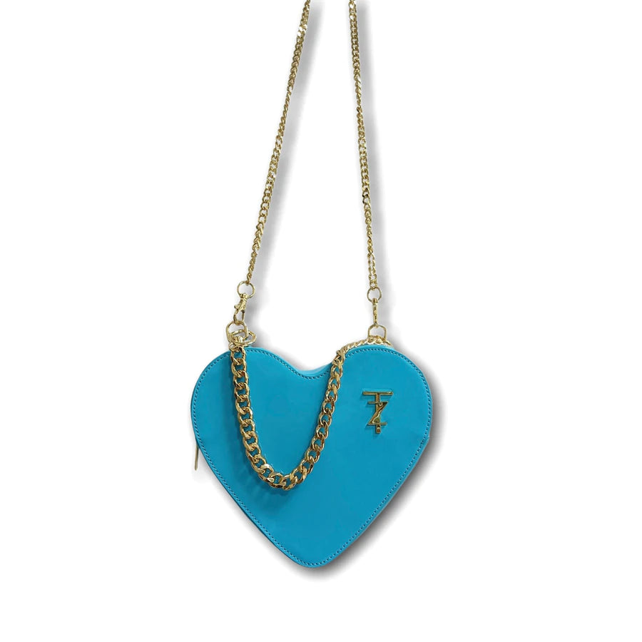 SOV Vol II leather heart bag - Ocean Blue