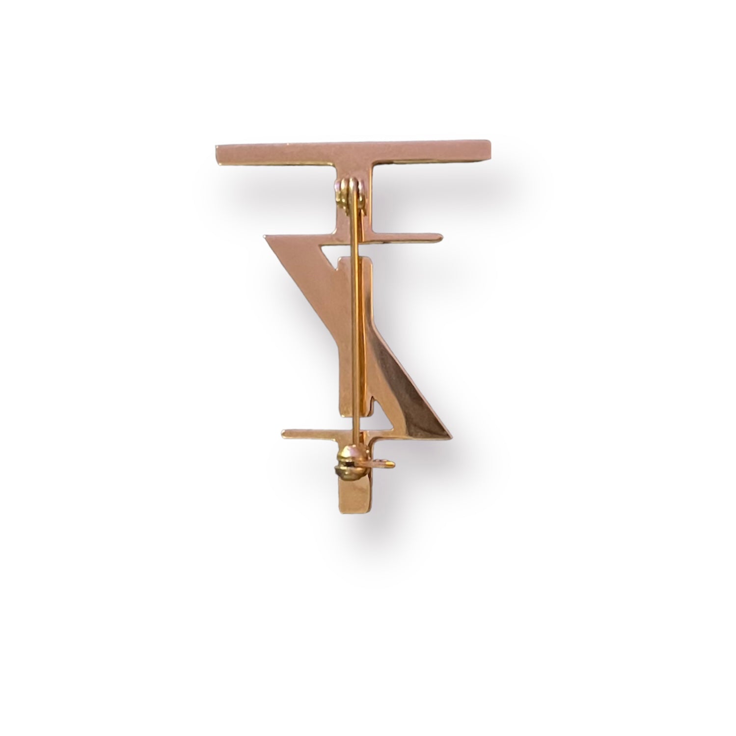 TZ Monogram Brooch - GOLD