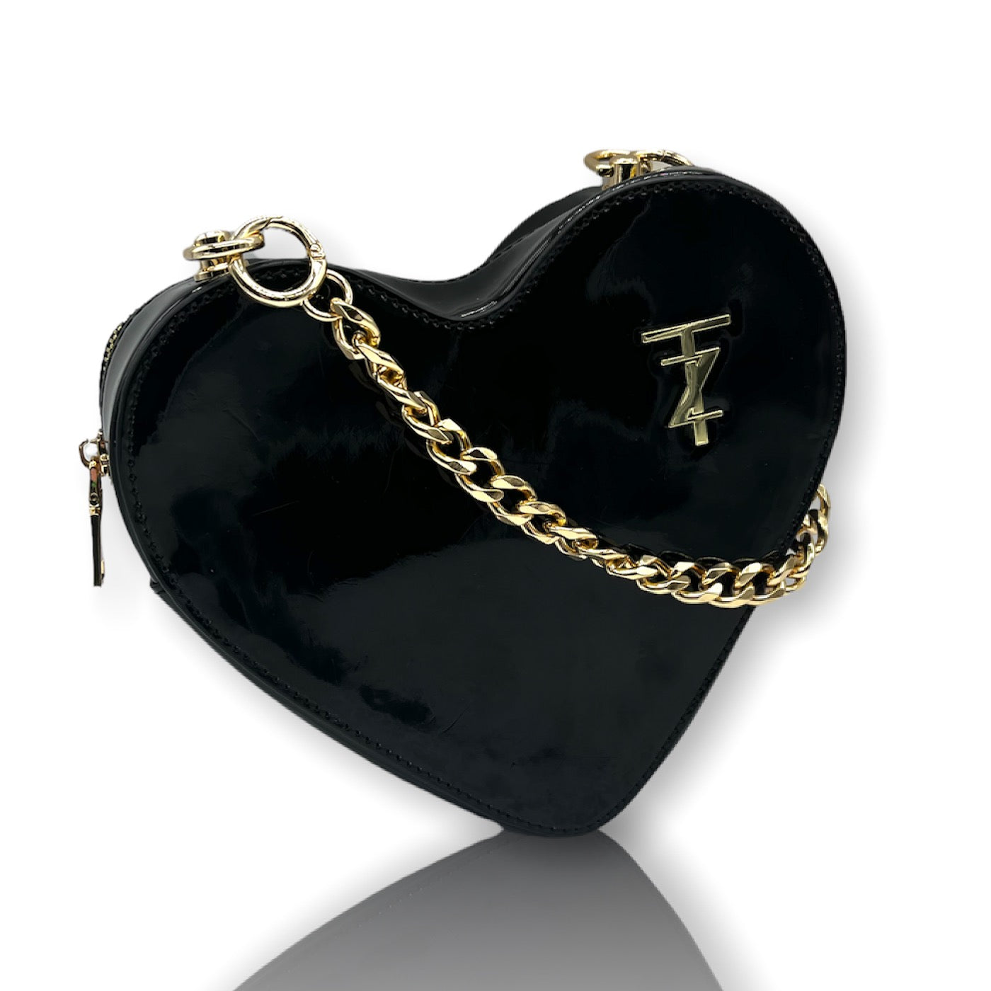 SOV Vol II leather heart bag - Onyx Black