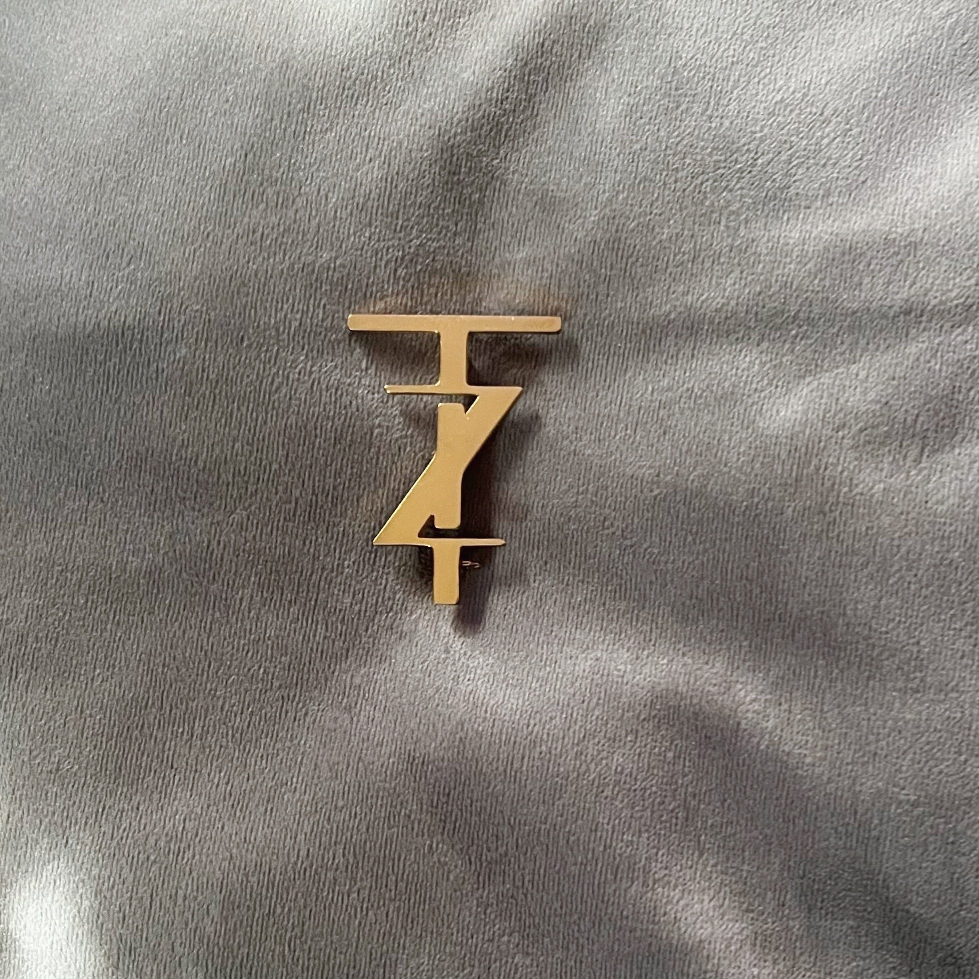 TZ Monogram Brooch - GOLD