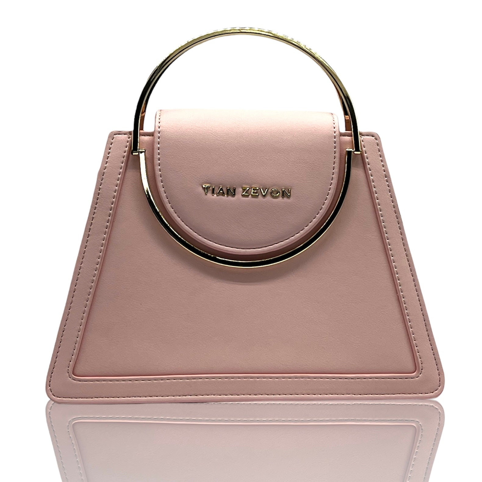 GISSELLE leather top handle bag - BLUSH pink VAULT