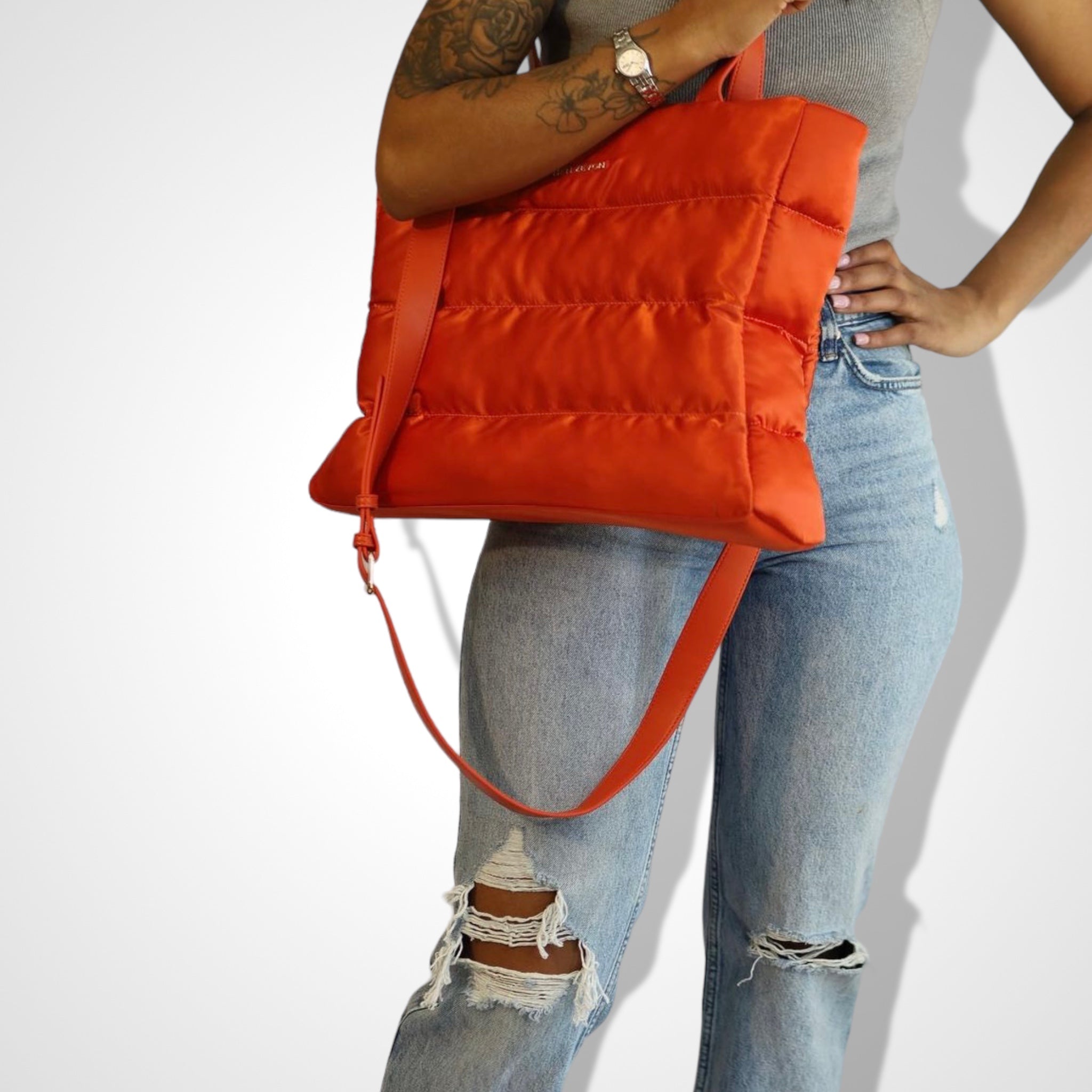 Rhyan Grande puffer bag- Dawn Orange