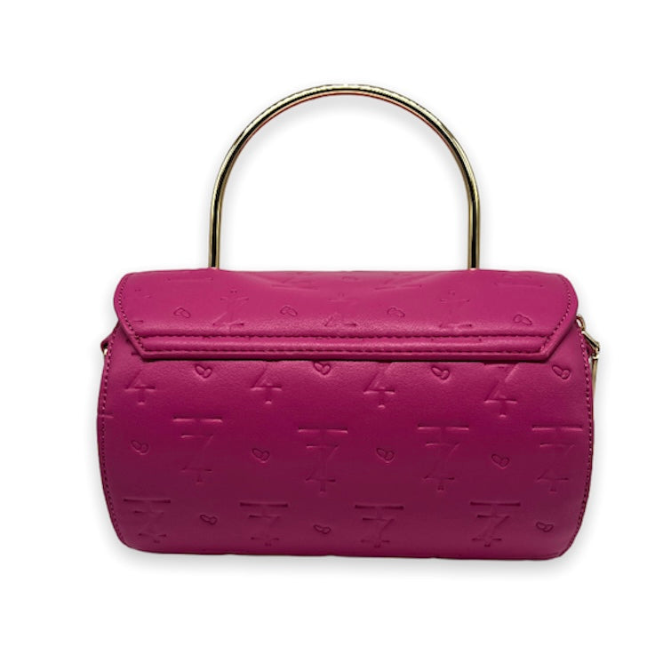 AZARI leather barrel bag - Rose pink VAULT