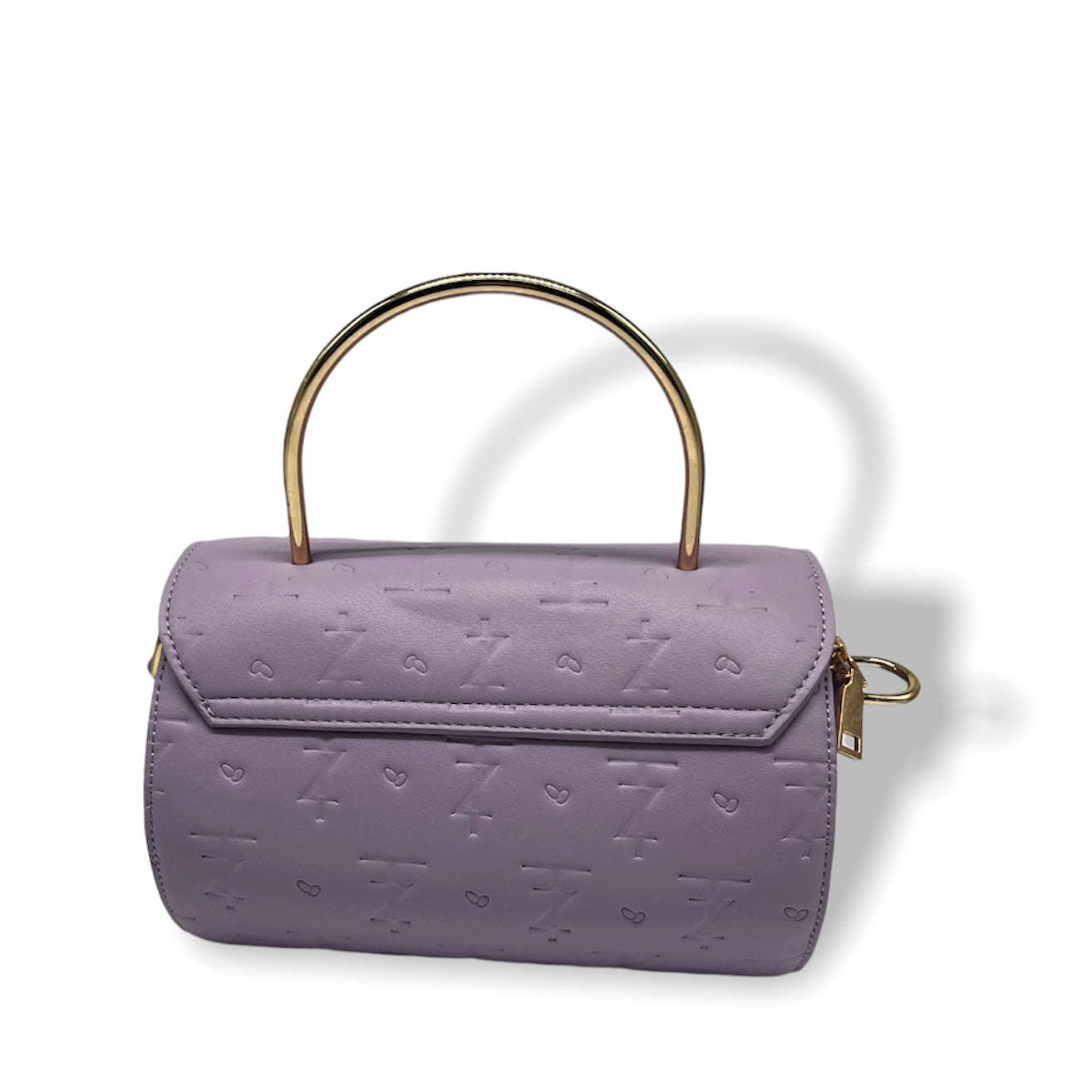 AZARI leather barrel bag - Lilac Purple VAULT