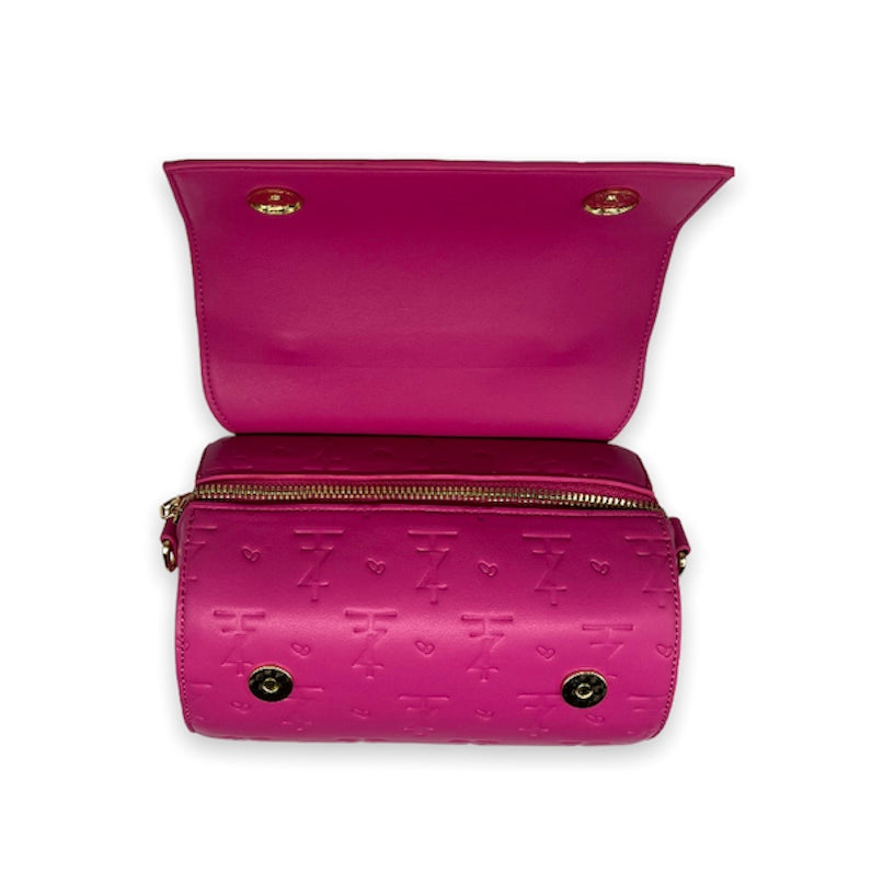 AZARI leather barrel bag - Rose pink VAULT