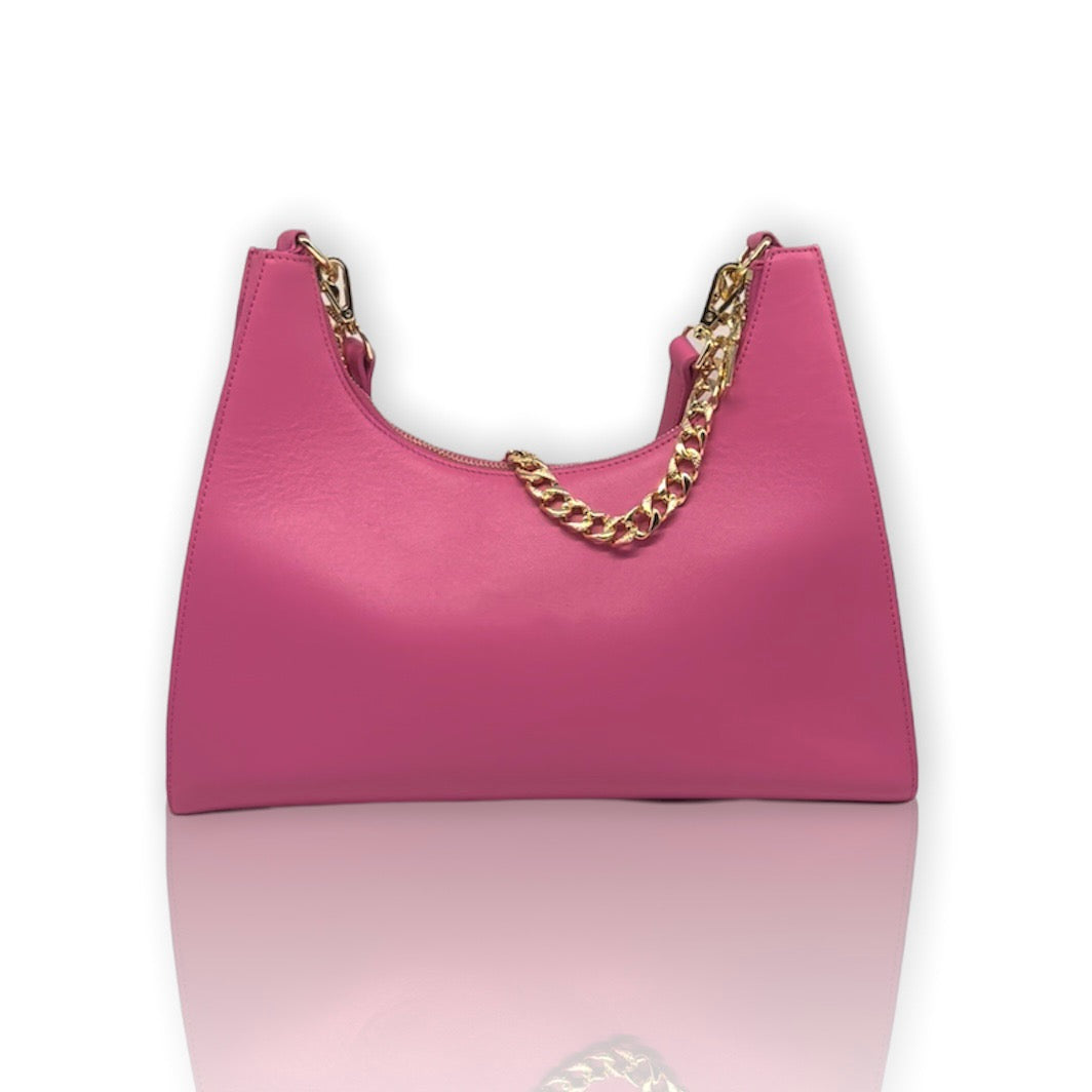 Imani genuine leather shoulder bag- Rose